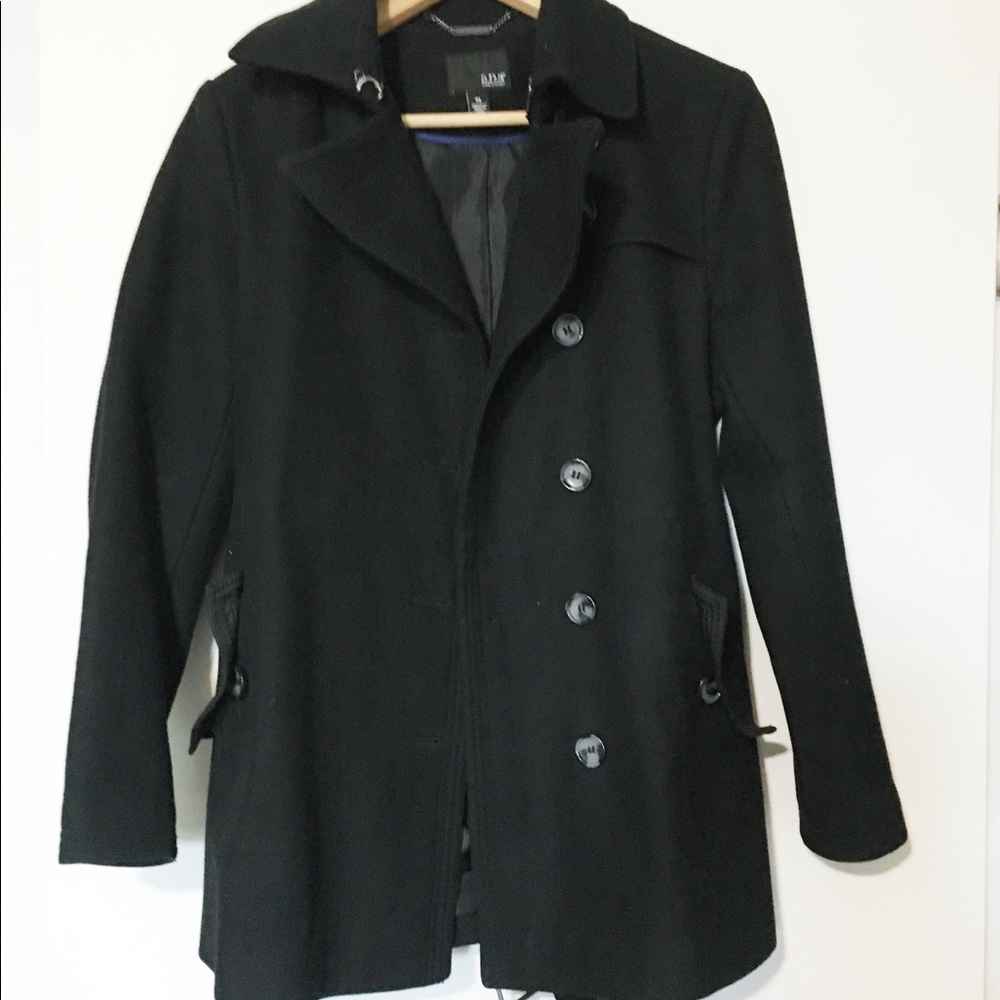 a.n.a a new approach black coat with belt size S
